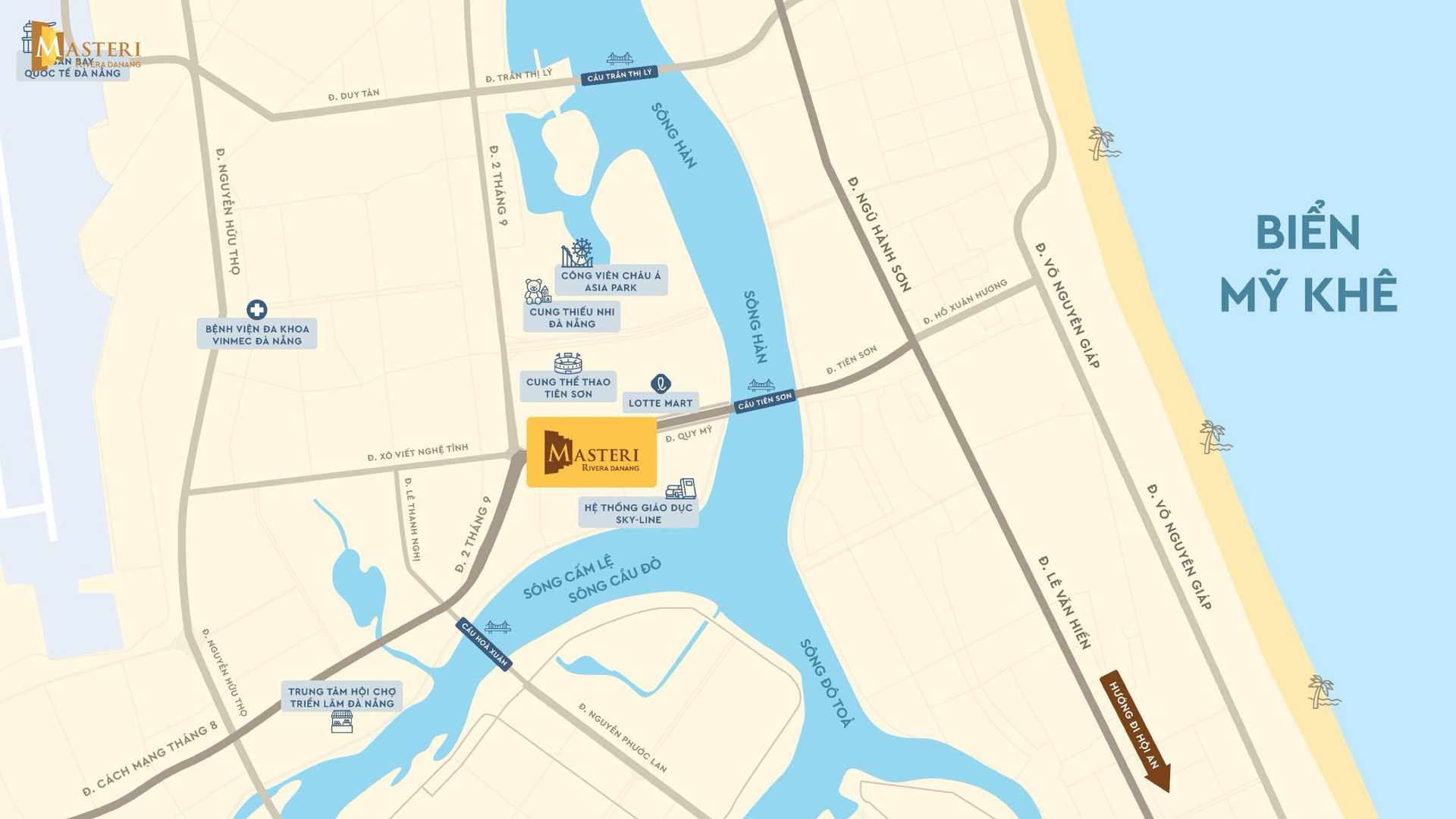 Vị trí dự án tại trung tâm Đà Nẵng - đối diện Lotte Mart